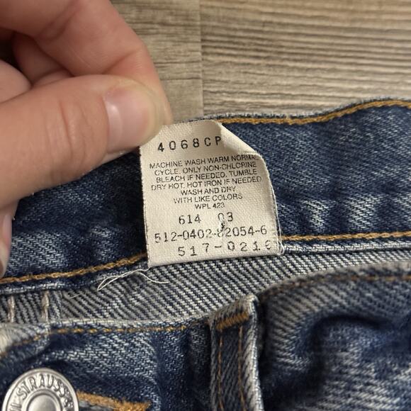 Levi’s 517 Bootcut Jeans 33x30 USA Made Custom Floral Patch Y2K Grunge - Picture 5 of 10